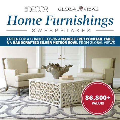 ELLE DECOR Sweepstakes and Giveaways .